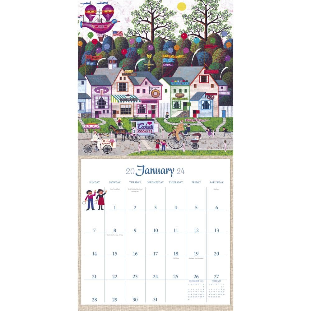 Wysocki Americana Mead 2024 Wall Calendar