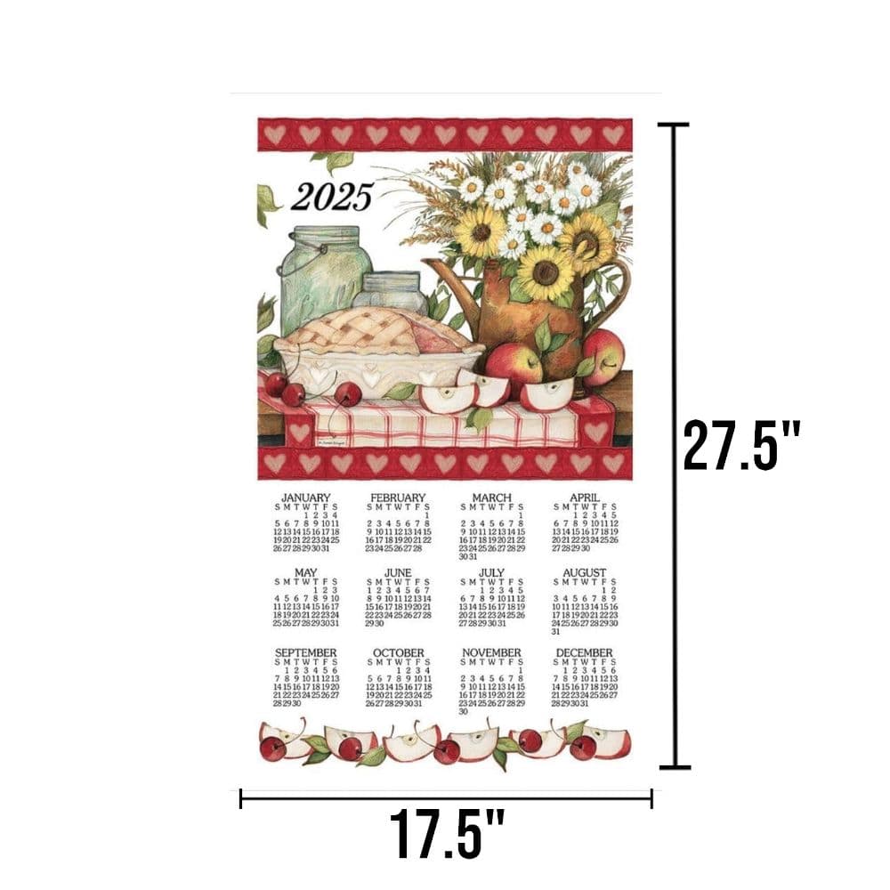 Apple Pie 2025 Calendar Towel First Alternate Image