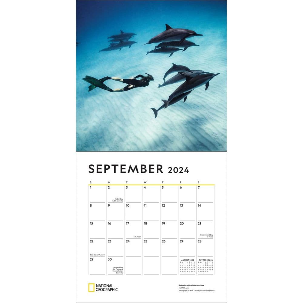 National Geographic Adventure Travels 2024 Wall Calendar September