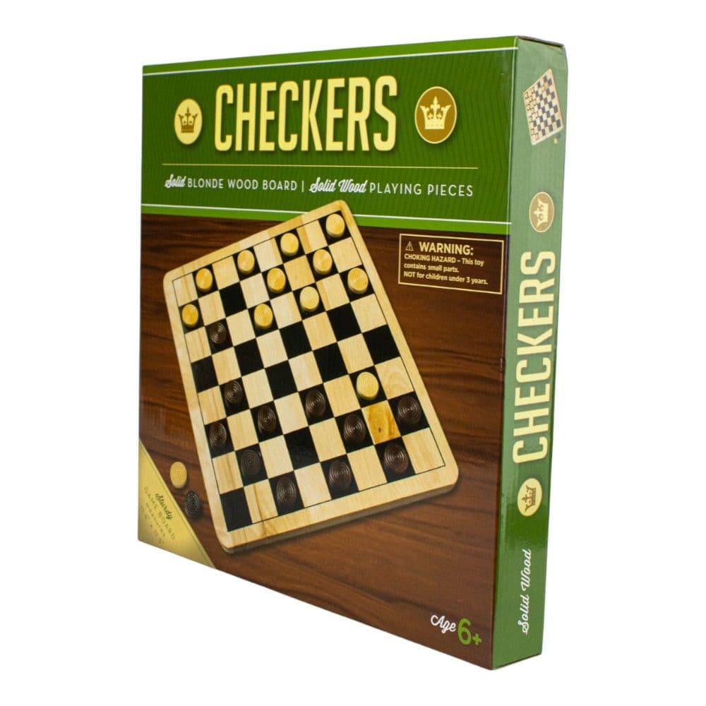 Checkers with Natural Wood Board Eleventh Alternate Image