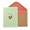 image Panda Holding Heart Anniversary Card