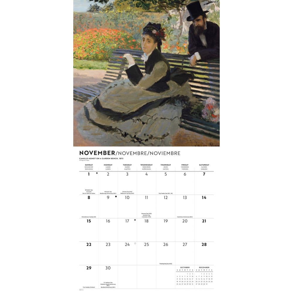 Monet 2026 Wall Calendar Fourth Alternate Image
