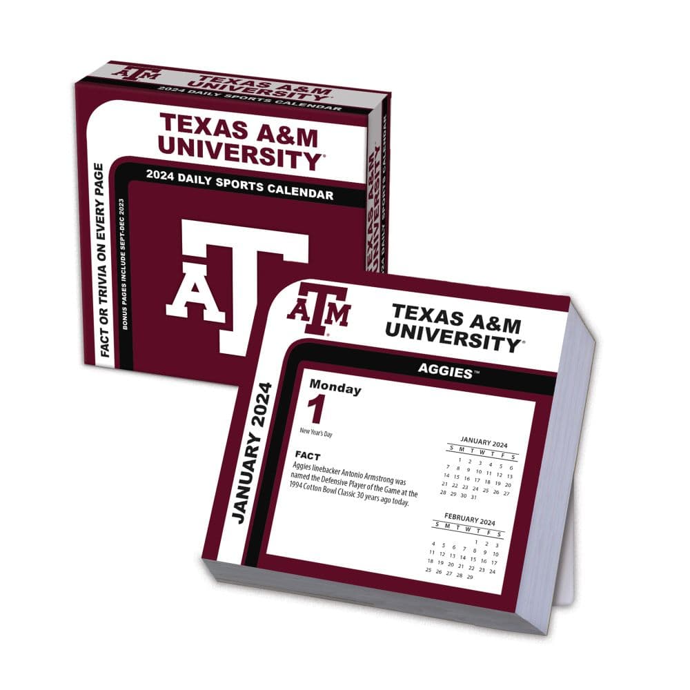 COL Texas AandM Aggies 2024 Desk Calendar