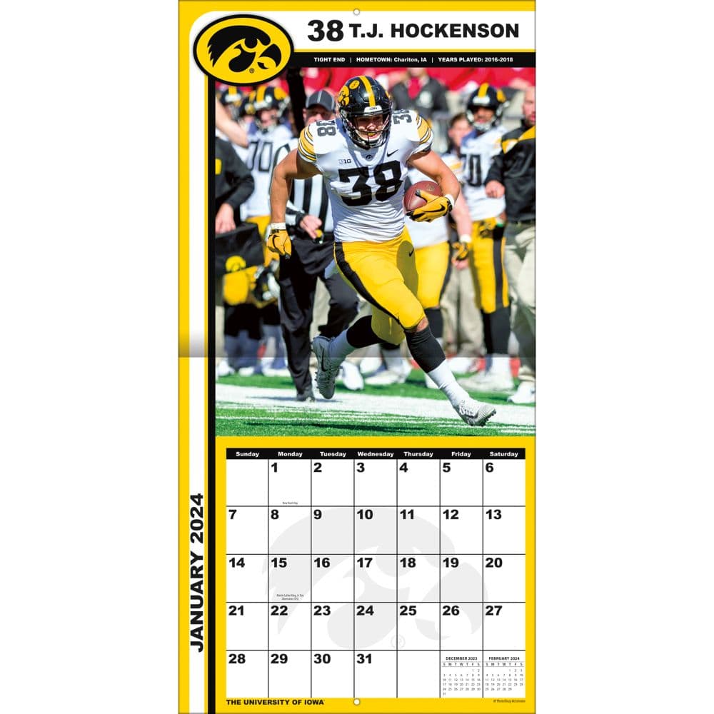 Iowa Hawkeyes 2024 Wall Calendar