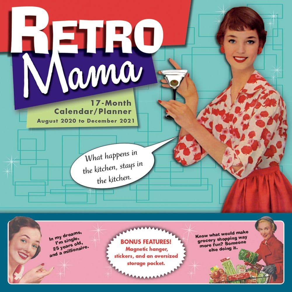 Retro Mama Pocket Wall Calendar