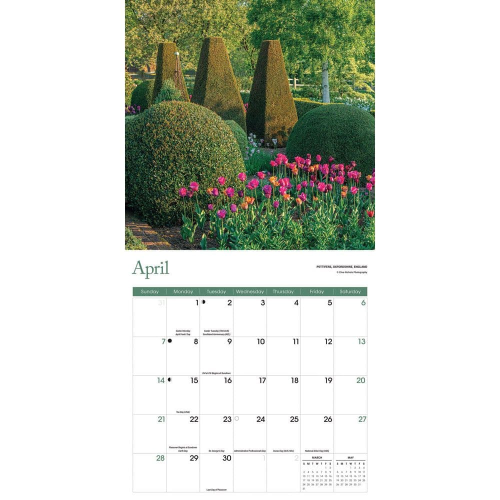 Country Gardens 2025 Wall Calendar