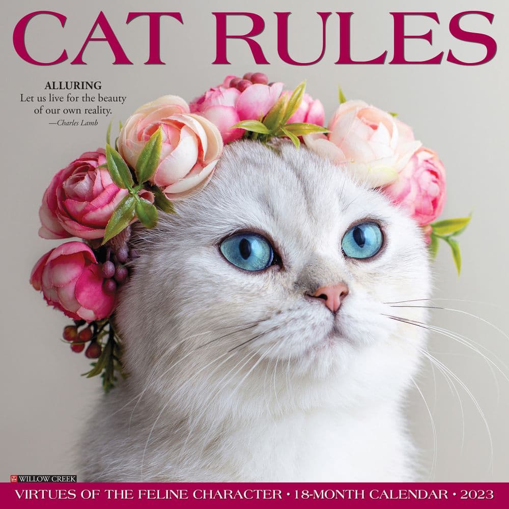 Willow Creek Press Cat Rules 2023 Wall Calendar