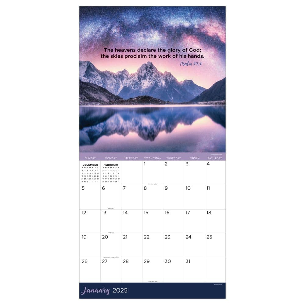 Psalms 2025 Wall Calendar interior