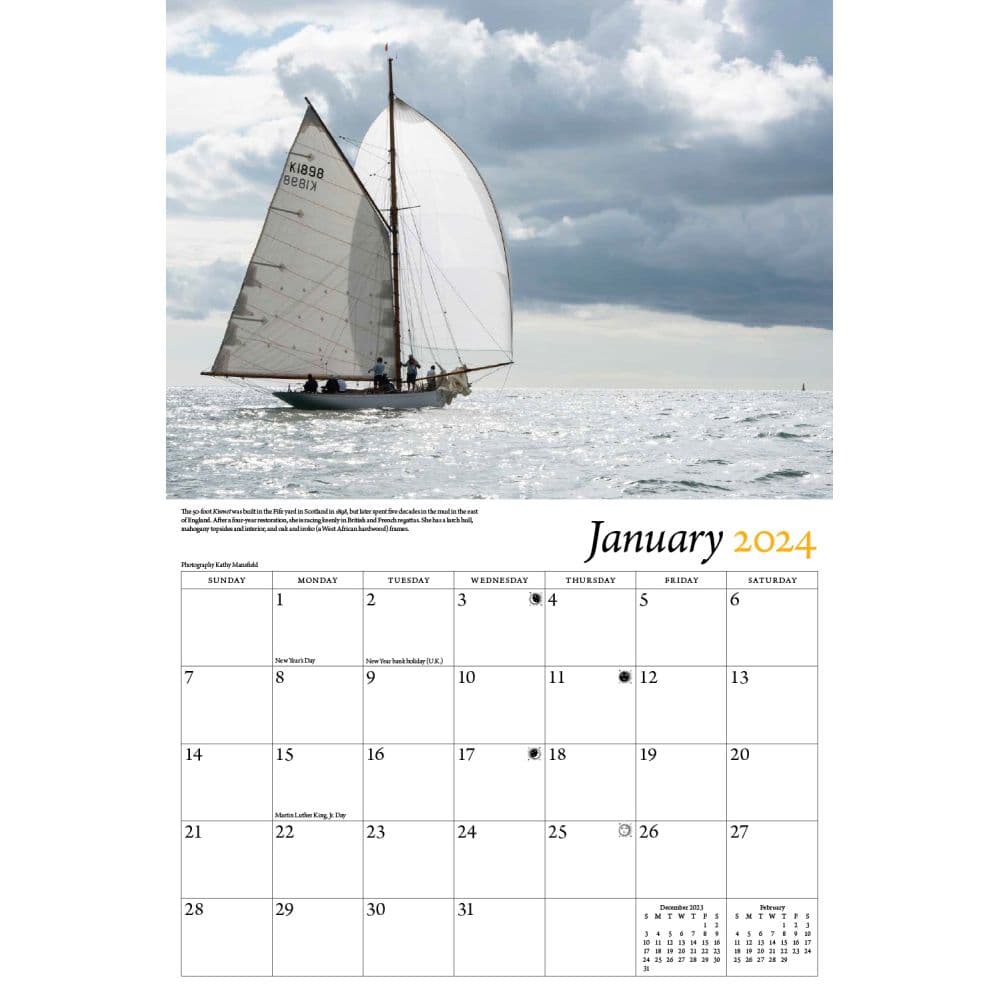 Sail Classic 2024 Wall Calendar Alternate Image 2