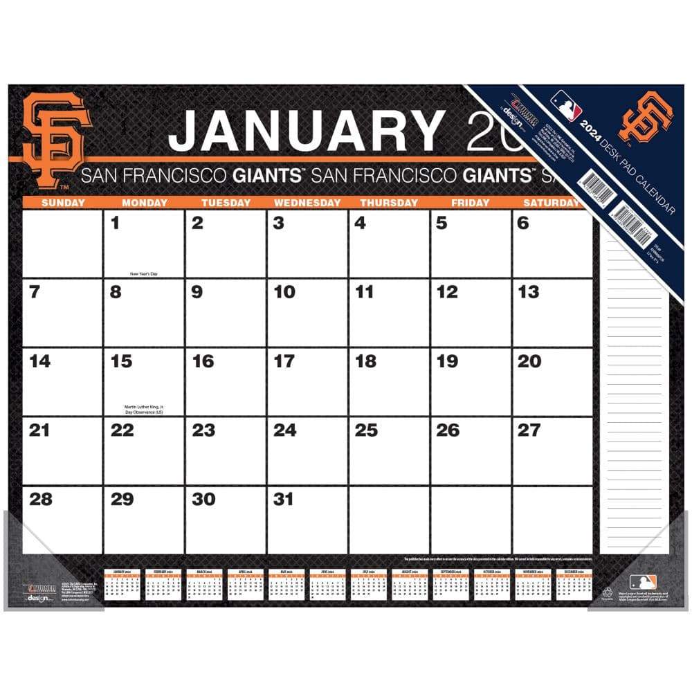 MLB San Francisco Giants 2024 Desk Pad