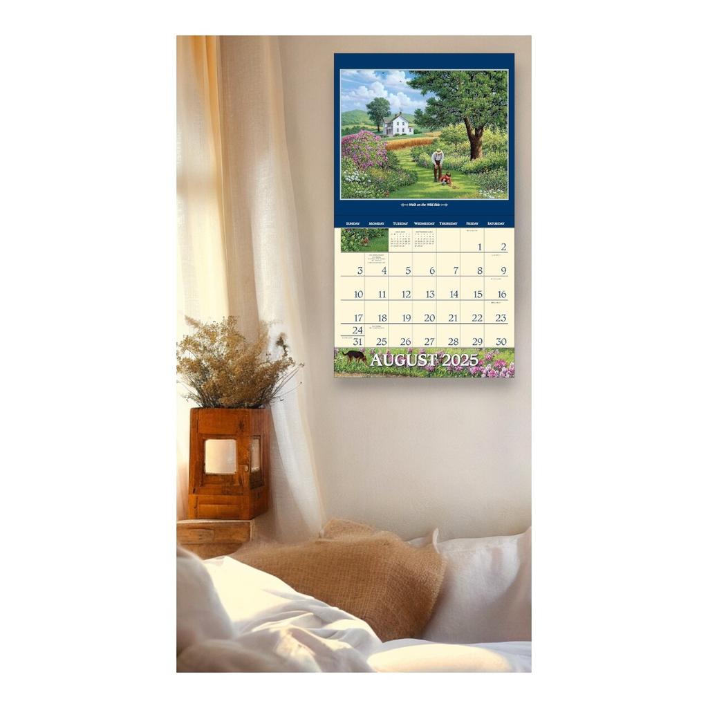 Country Seasons 2025 Wall Calendar on a wall