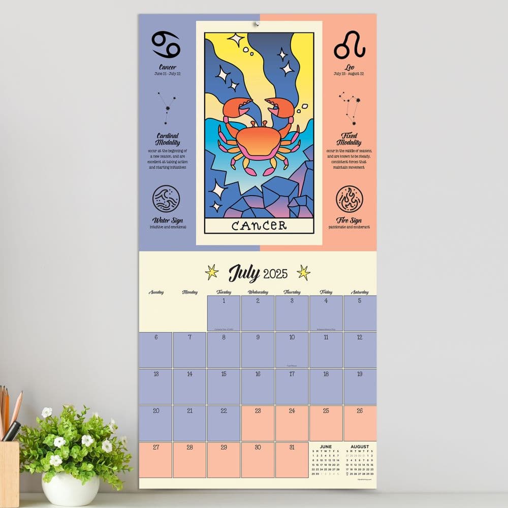 Year Of Astrology 2025 Wall Calendar July