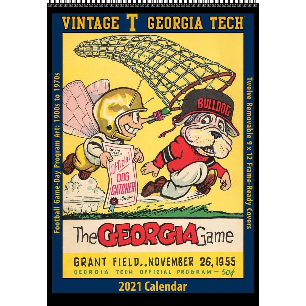 Georgia Tech Vintage Football Wall Calendar - Calendars.com