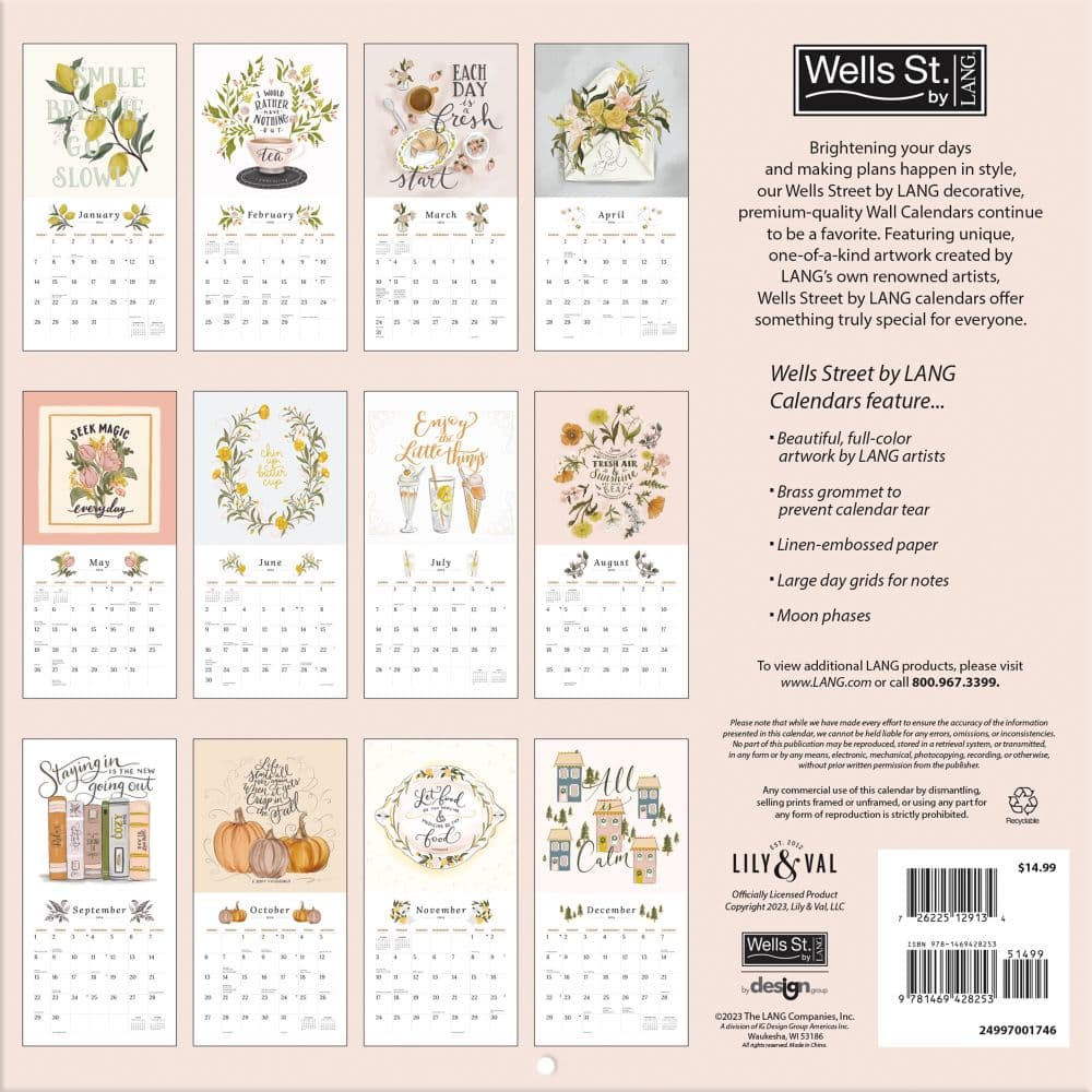 Just Breathe 2024 Wall Calendar