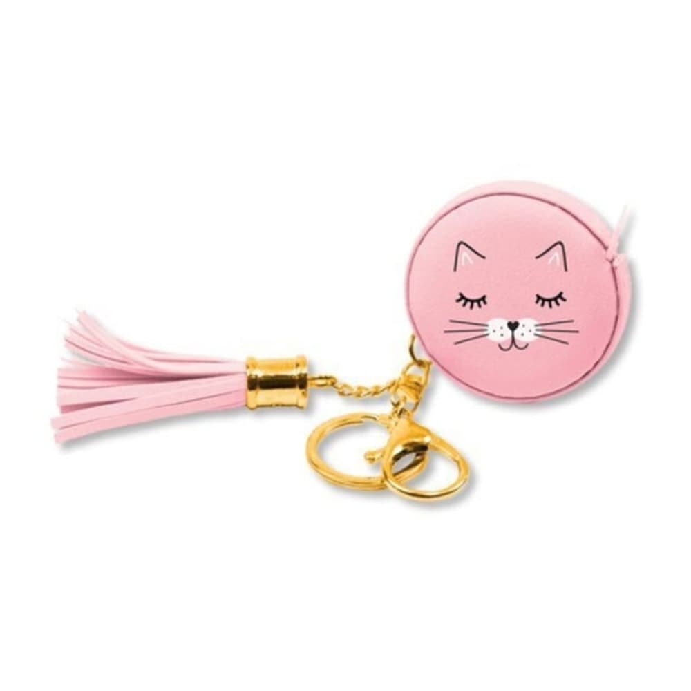 Kitty Cat Pink Measuring Tape Keychain Main Image
