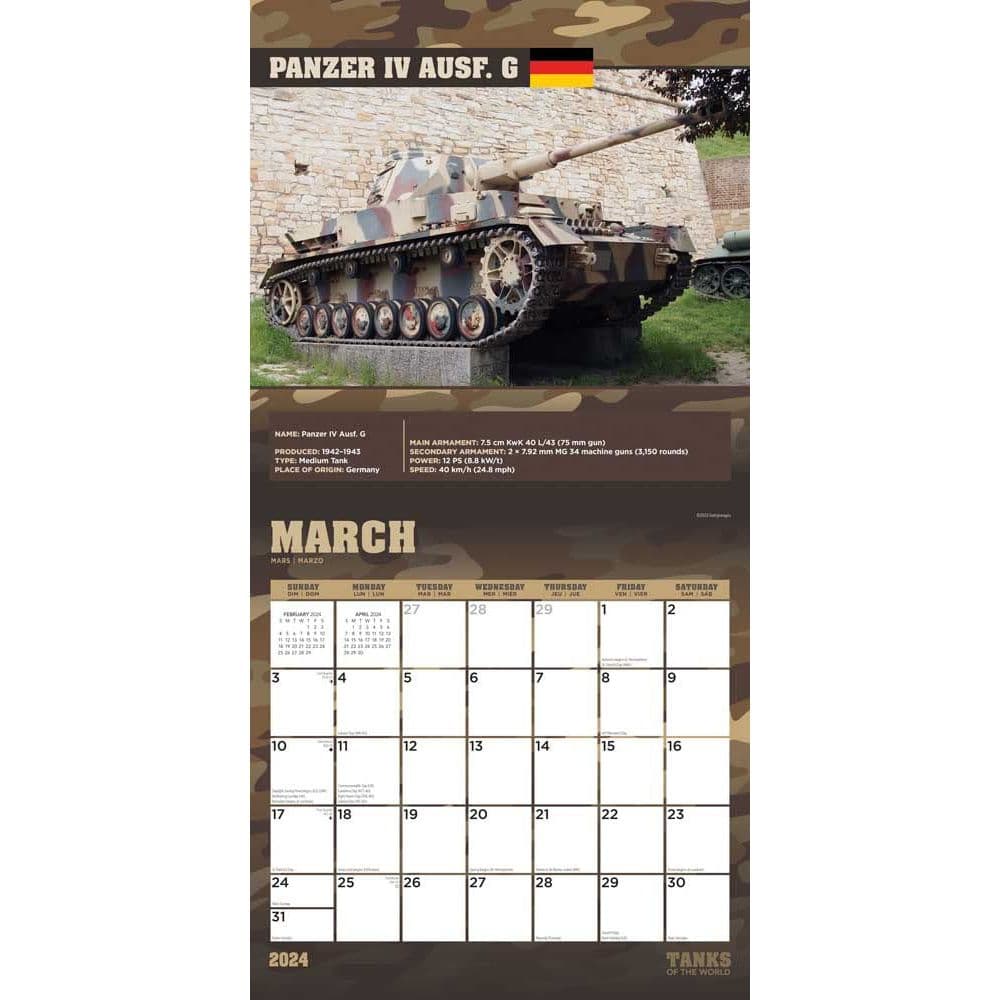 Tanks Of The World 2024 Wall Calendar Second Alternate Image width=&quot;1000&quot; height=&quot;1000&quot;