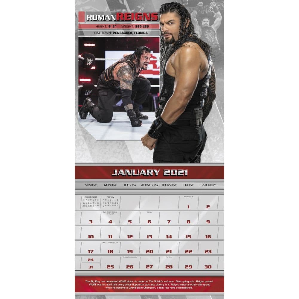 Wwe 2023 Calendar Wwe Wall Calendar - Calendars.com