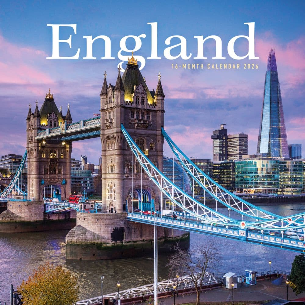 England 2026 Wall Calendar  Main Image