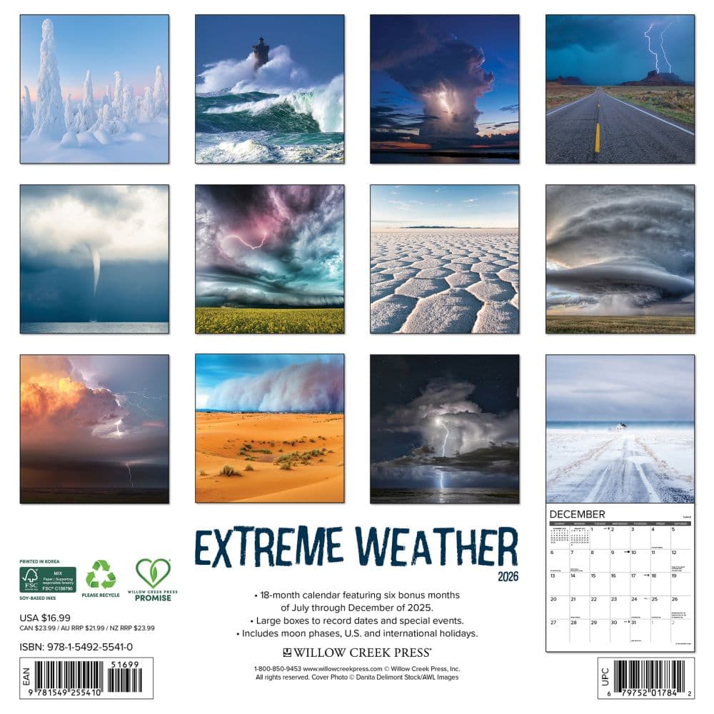 Extreme Weather 2026 Wall Calendar First Alternate Image