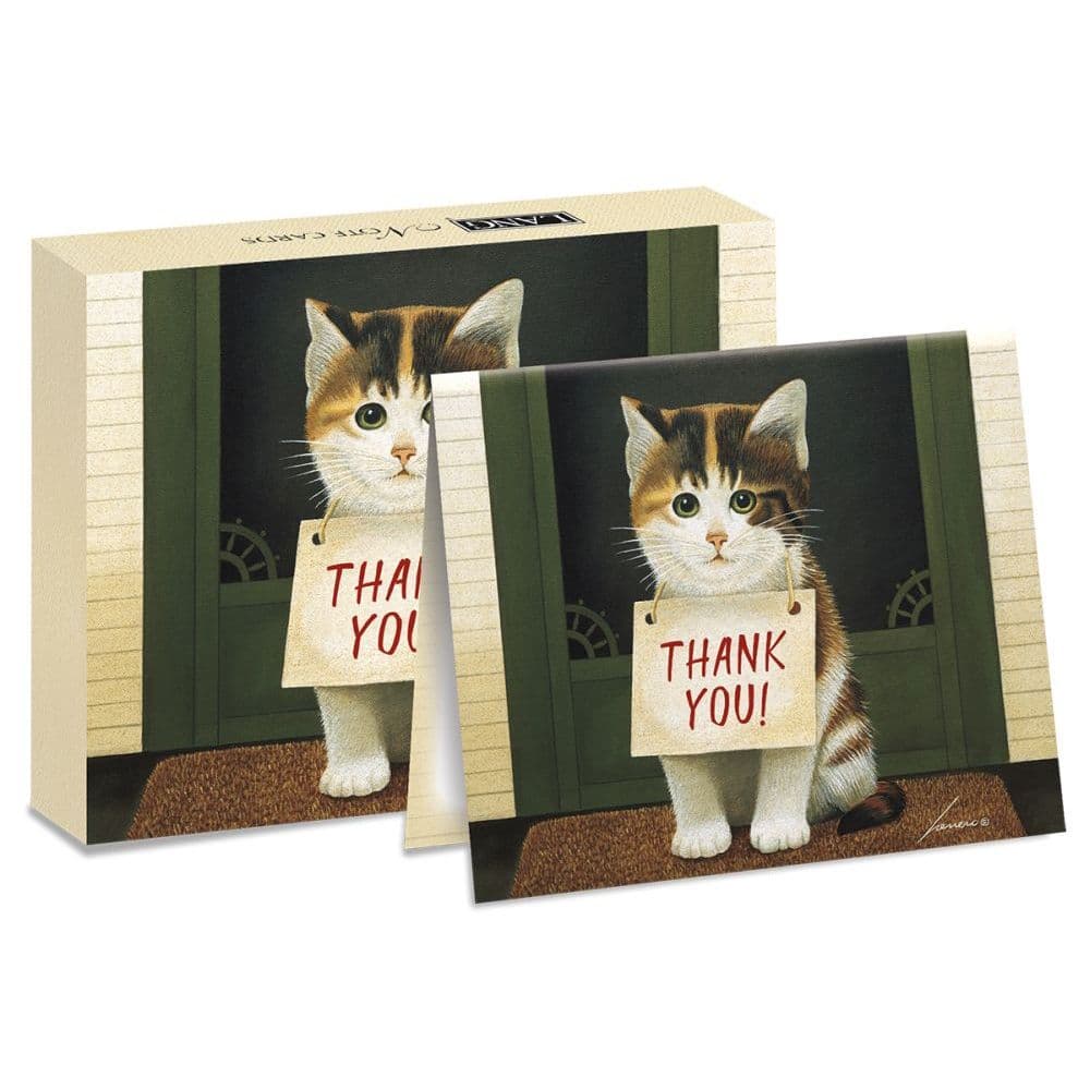 Thankful Kitten 5.25" x 4" Blank Boxed Note Cards by Lowell Herrero Alternate Image 3