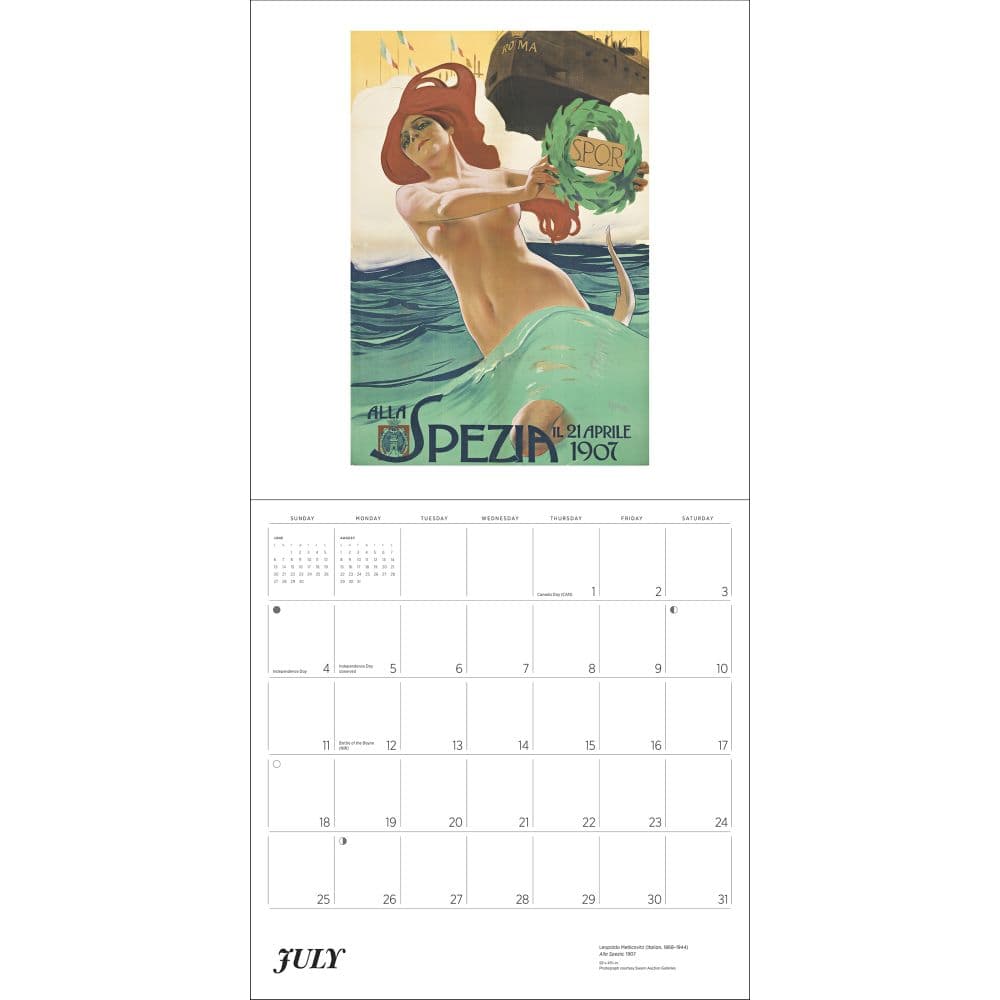 Italy Vintage Travel Posters 2027 Wall Calendar Third Alternate Image