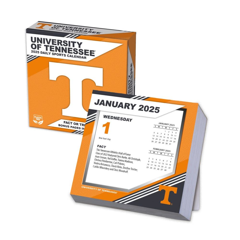 COL Tennessee Volunteers 2025 Desk Calendar front and back