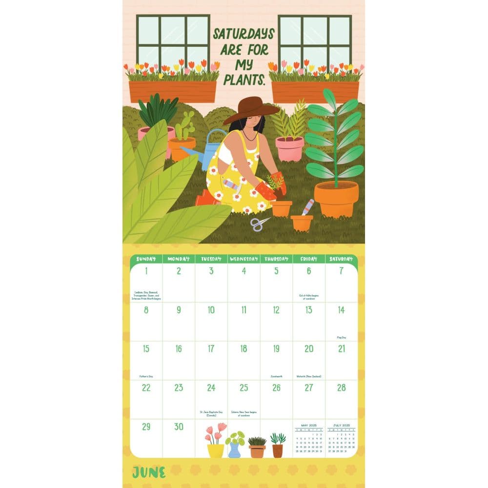 Plant Lady 2025 Wall Calendar First Alternate Image width="1000" height="1000"