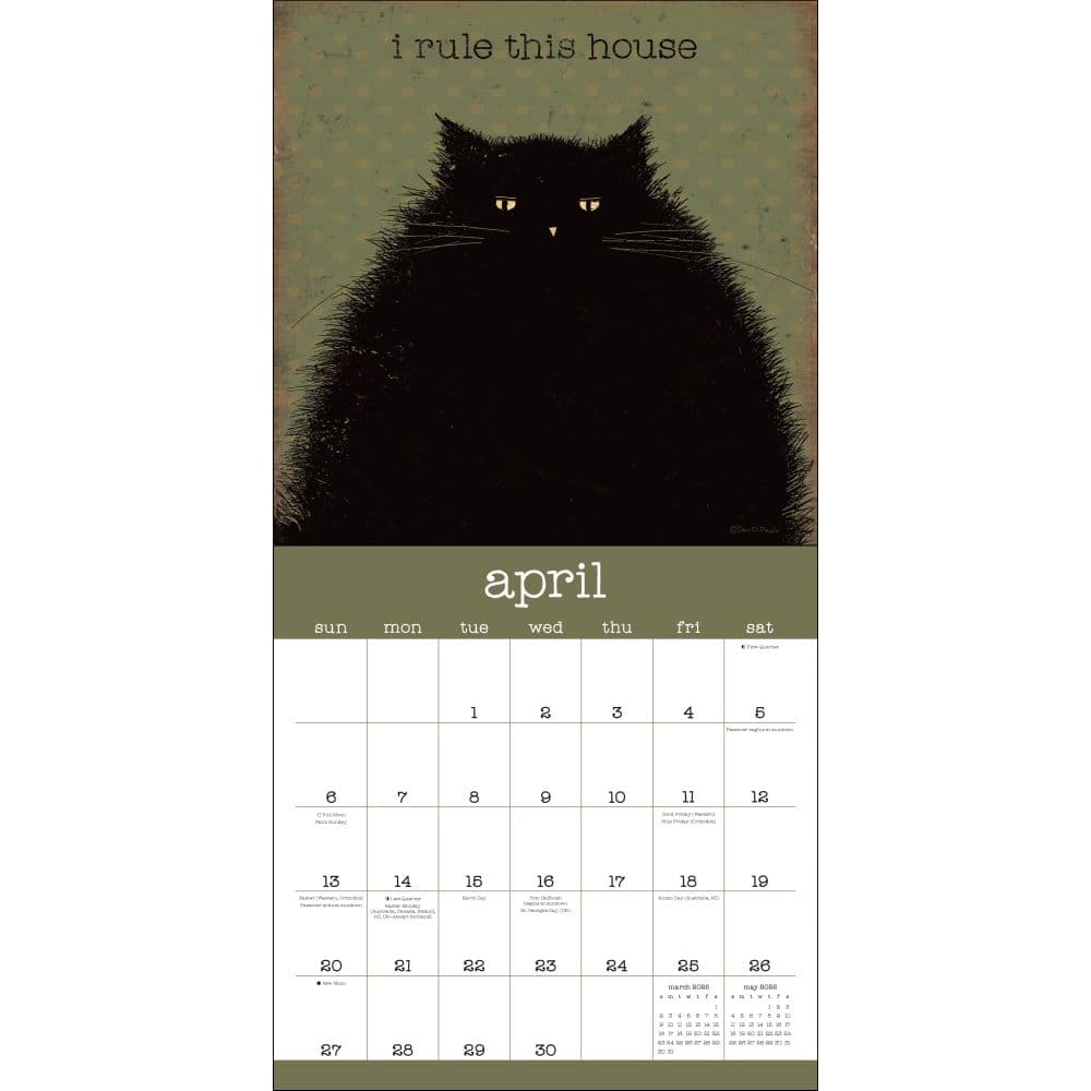 Snarky Cats 2025 Wall Calendar by Dan DiPaolo Second Alternate Image width=&quot;1000&quot; height=&quot;1000&quot;