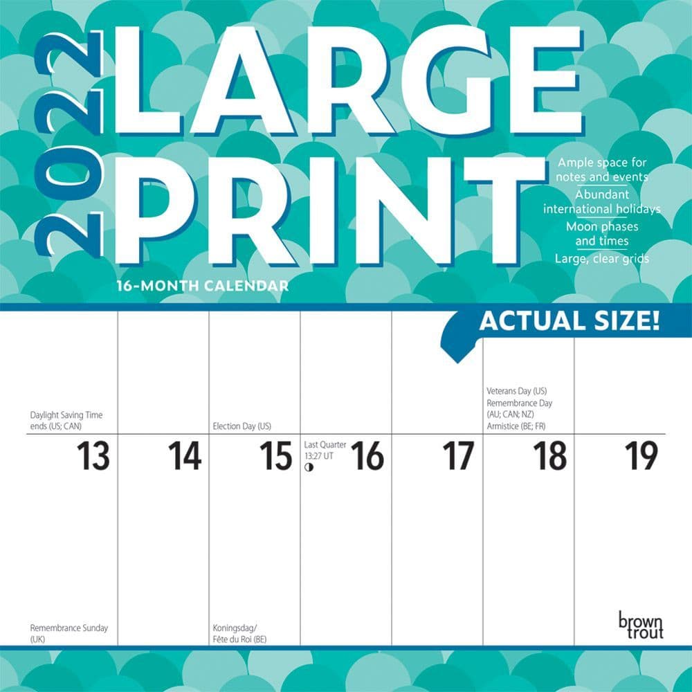 Free Printable Large Space Calendar