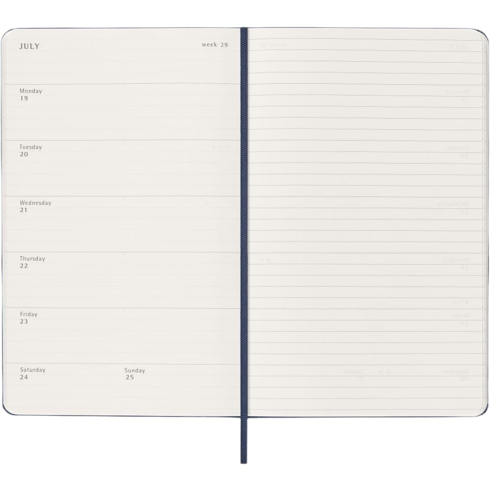 Moleskine Sapphire Blue 2027 Large Hard Cover Weekly Planner Third Alternate Image