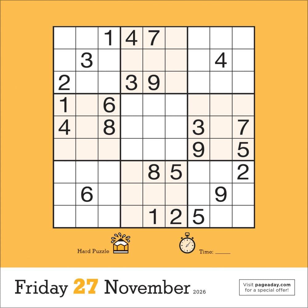 Sudoku 2026 Desk Calendar Fourth Alternate Image