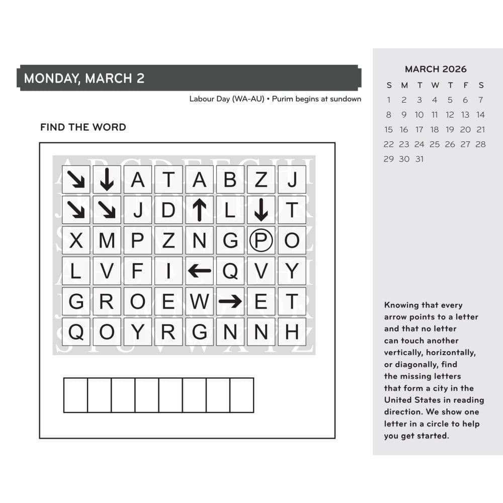 Brain Games 2026 Desk Calendar Second Alternate Image