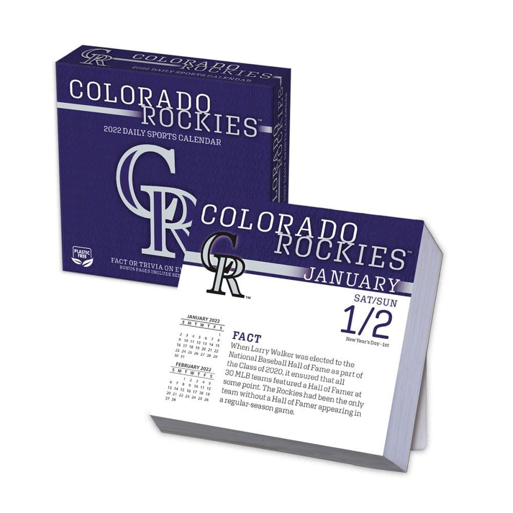 Mlb Colorado Rockies 2022 Desk Calendar Calendars Com