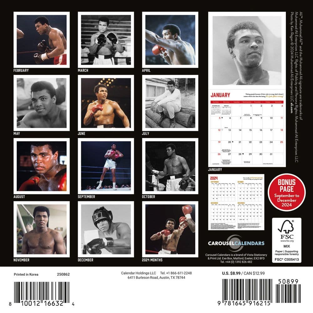 Muhammad Ali 2025 Mini Wall Calendar First Alternate Image width=&quot;1000&quot; height=&quot;1000&quot;