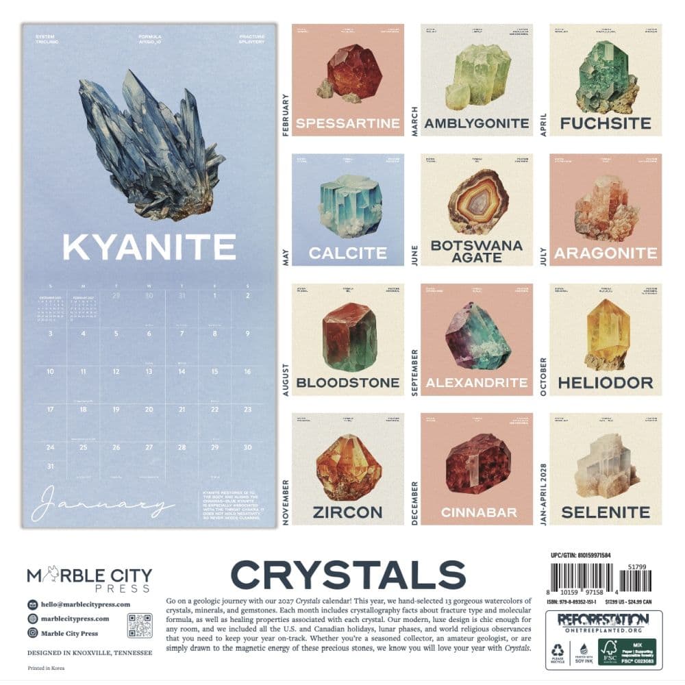 Crystals 2027 Wall Calendar First Alternate Image