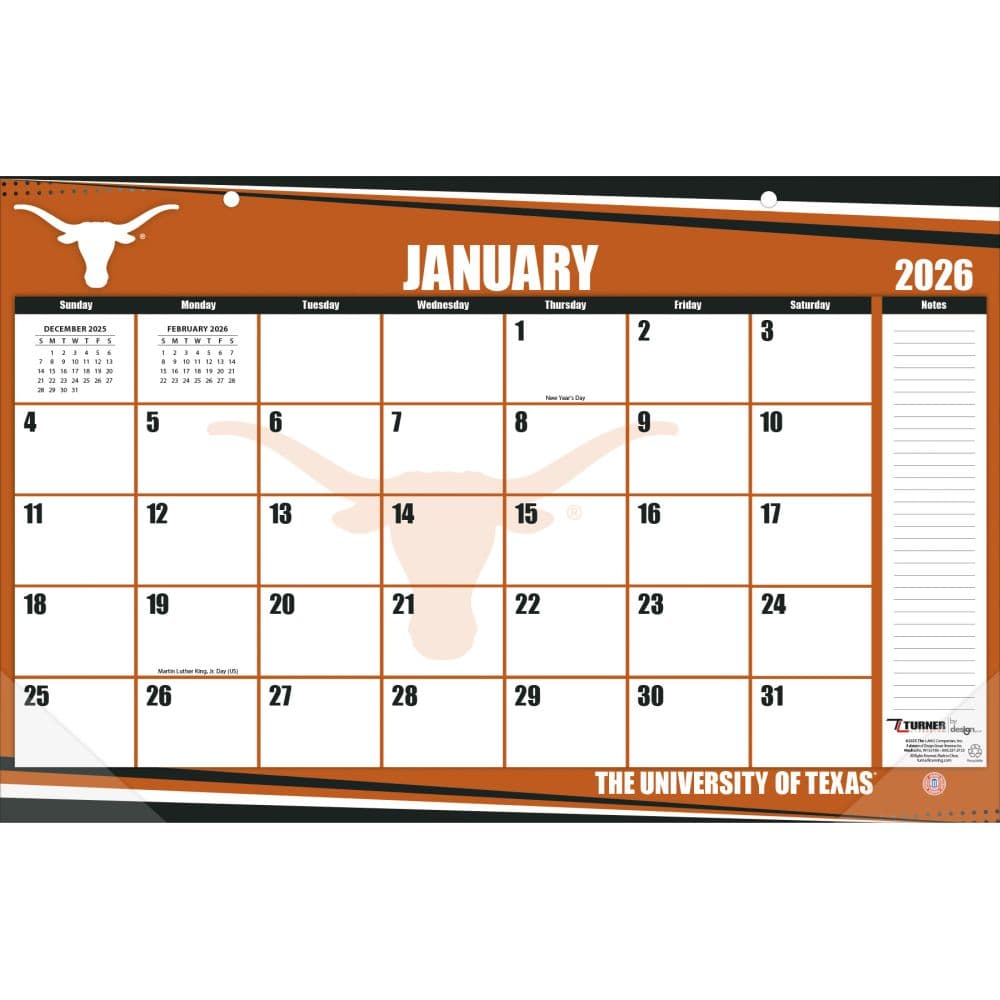 Texas Longhorns 2026 Desk Pad Main Product Image