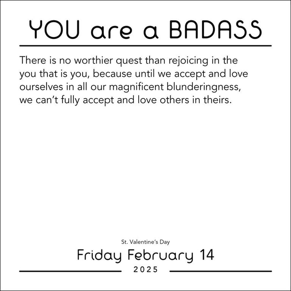 You Are a Badass 2025 Desk Calendar Alt2