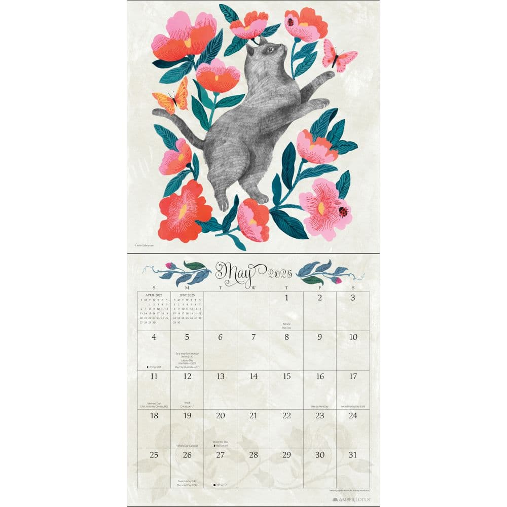 Flora and Fauna 2025 Wall Calendar