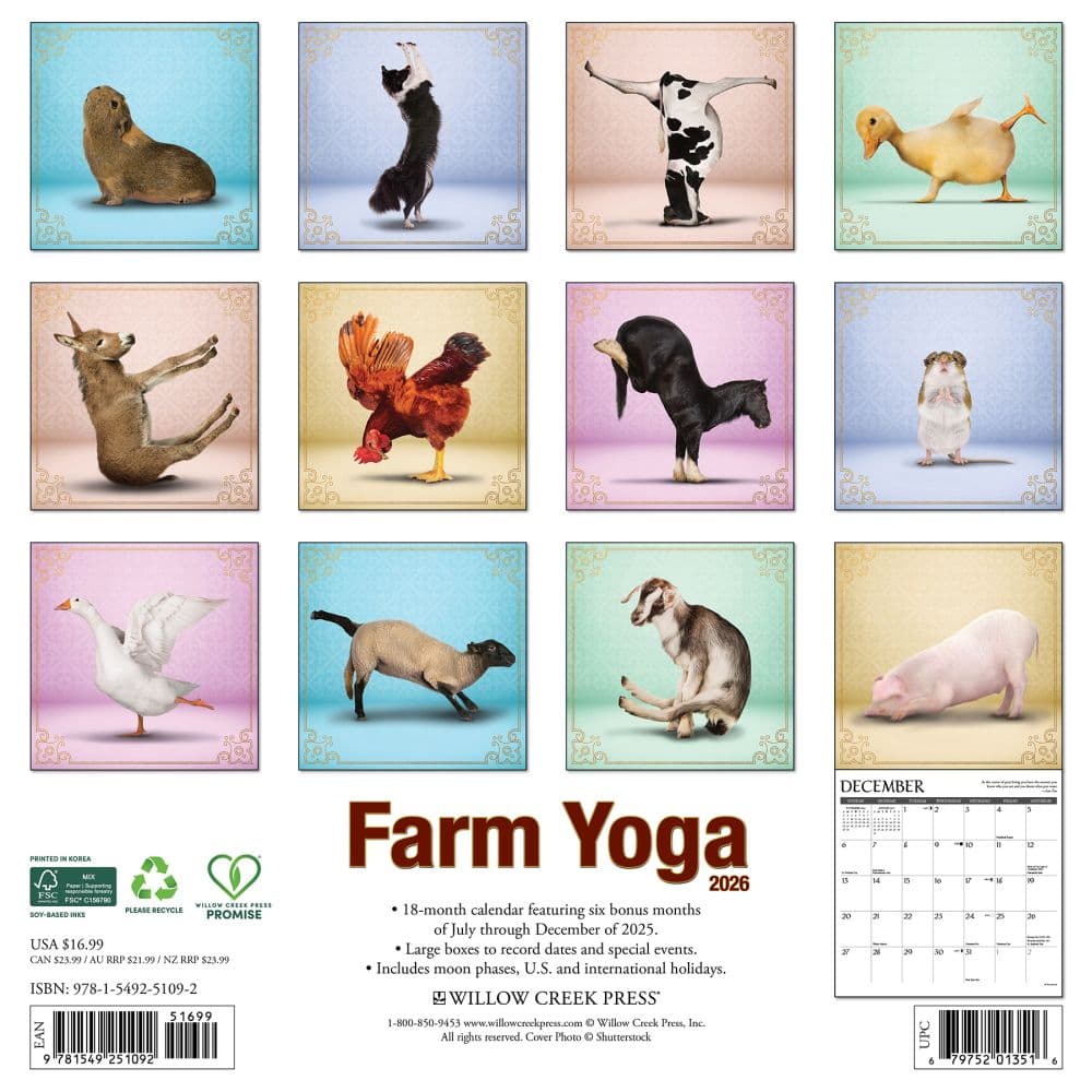 Farm Yoga 2026 Wall Calendar First Alternate Image