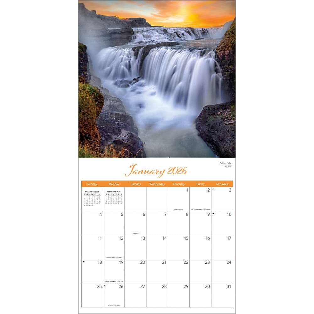 Waterfalls 2026 Wall Calendar_ALT3