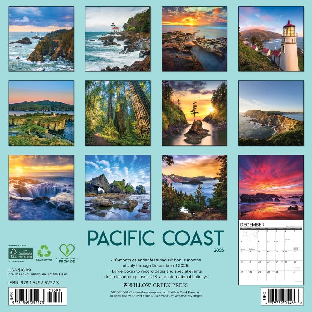 Pacific Coast 2026 Wall Calendar First Alternate Image