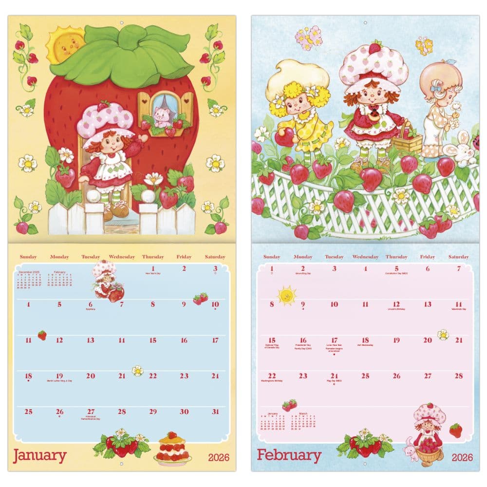 Strawberry Shortcake 2026 Wall Calendar Fifth Alternate Image
