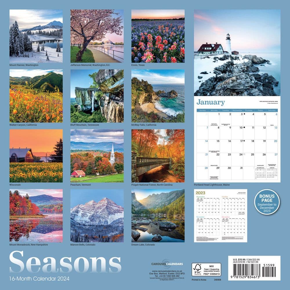 Seasons 2025 Wall Calendar