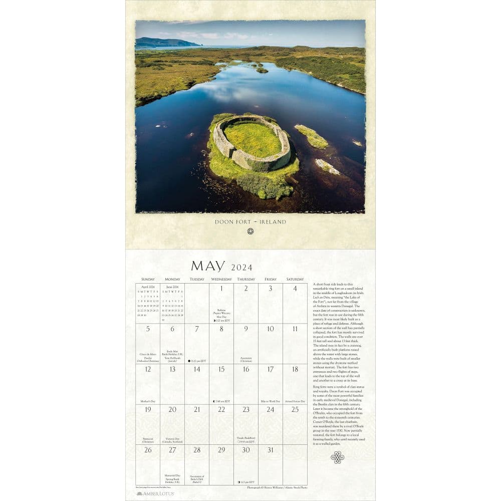 Sacred Celtic Sites 2024 Wall Calendar interior 1