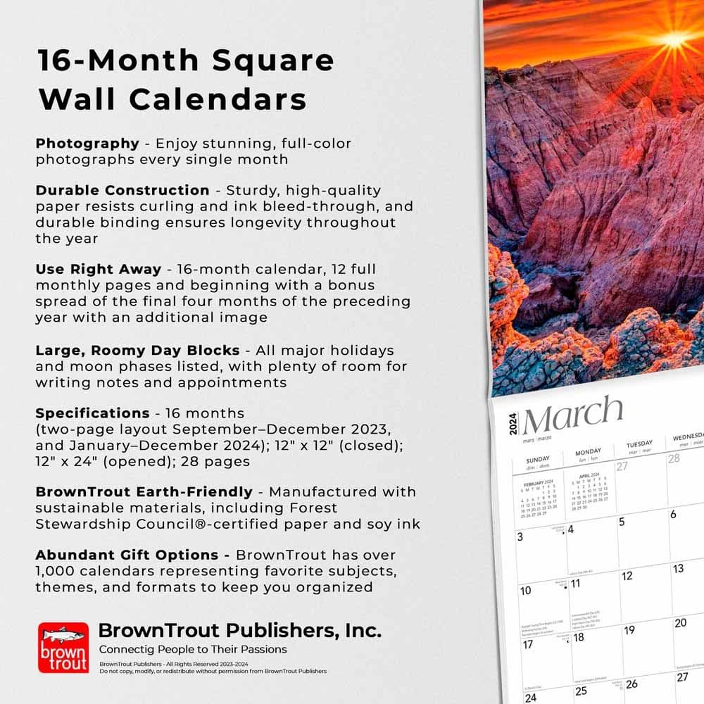 South Dakota 2024 Wall Calendar