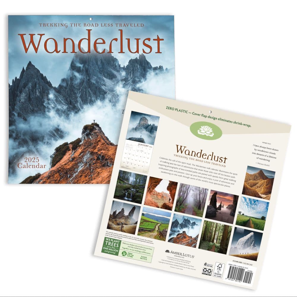 Wanderlust 2025 Wall Calendar First Alternate Image