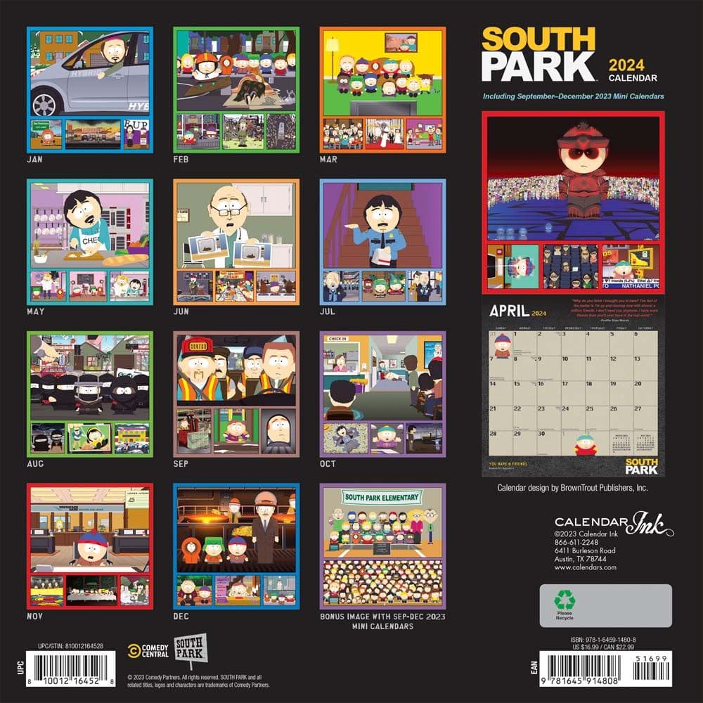 South Park 2024 Wall Calendar First Alternate Image