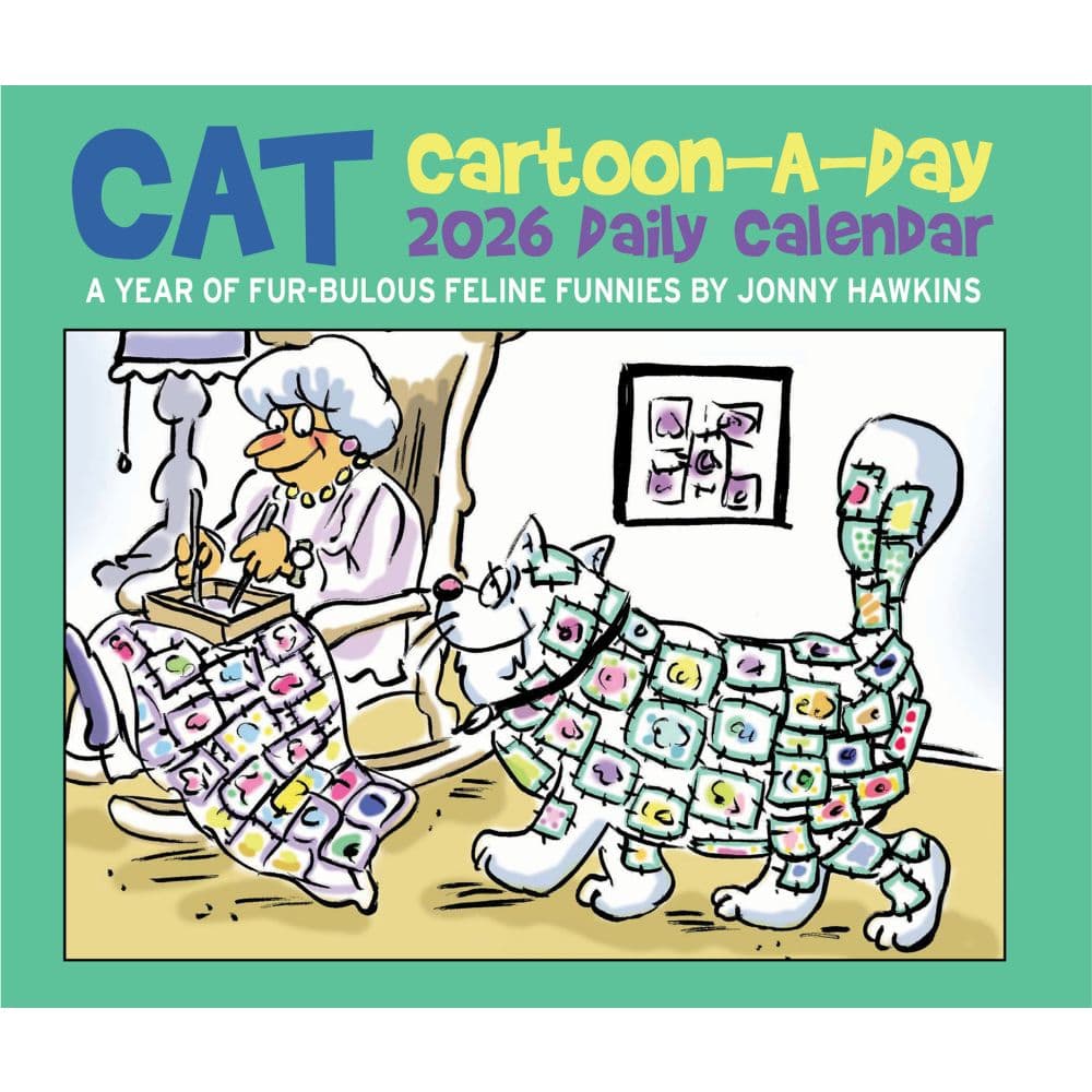 Cat Cartoon A Day 2026 Desk Calendar Fourth Alternate Image