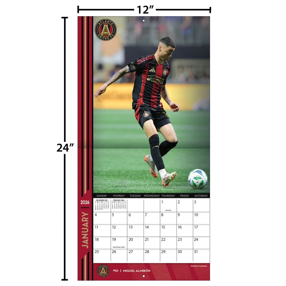 MLS Atlanta United 2026 Wall Calendar Fourth Alternate Image