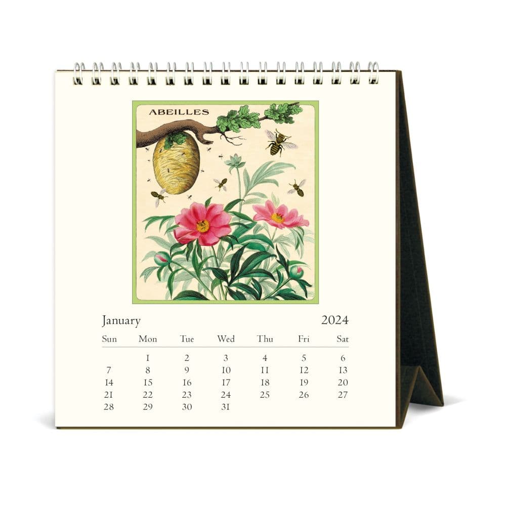 Bees 2024 Easel Desk Calendar